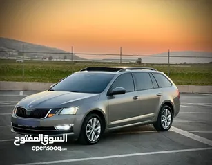  2 سكودا اكتافيا ستيشن 2019/اتوماتيك ماتور 2000 ديزل فل الفل  فتحة سقف بانوراما