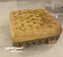  1 بفة مخمل لون اصفر