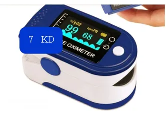  13 جهاز OXIMETER  لقياس نبض القلب ونسبه الاكسجين بالاصبع/ جهاز لقياس الضغط جديد بالكرتون