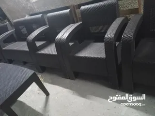  6 طقم رتان الساحوري شبه جديد