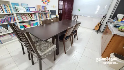  3 Good quality dining table and 7 chairs