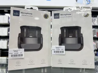  1 مايك تسجيل احترافي من شركة ويوا لاسلكي  Microphone Wiwu Mini 5 hour play