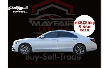  7 0% DP - ACCIDENT FREE - UNLIMITED KM WARRANTY - MERCEDESE S560 4-MATIC LEXURY 2018  - JAPANESE SPECS