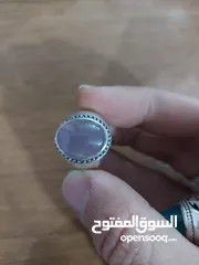  16 خاتم فضه زند عريض حجر جيميشت بلونين نهدي وأسود ختم 925 وختم الصايغ                           ..