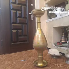  1 مزهرية نحاس نقش يدوي ارتفاع 120سم مميزه لاصحاب الذوقالرفيع