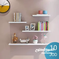  23 رفوف خشب شاشه ومطبخ وحمام وديكور حائط وستاند مكياج وجلاتين وغيره