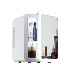 2 Hot and Cold Dual Use Portable Freezer with Makeup Mirror, Constant Temperature Control Mini Cosmeti
