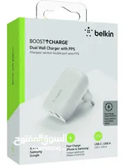  1 BELKIN BoostCharge dual wall charger with pps /// افضل سعر بالمملكة
