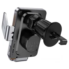  4 Hoco HW7 Car Holder with Wireless Charger شاحن لاسلكي للهاتف من شركة هوكو  شحن سريع 15 واط 15w charg