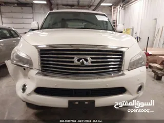  6 Infiniti QX80 Model 2014 Color is White interior Color is beige That’s USA used Cars