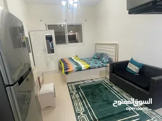  5 للإيجار الشهري شقة استوديو مفروشة في عجمان منطقة الجرف أبراج الياسمين