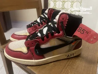  1 OFF-WHITE x Air Jordan 1 Retro High OG 'Chicago' (USED BUT NOT ABUSED)*6500DHS* TELL ME YOUR PRICE