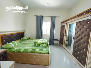  5 غرفه وصاله مفروشه بكورنيش عجمان للايجار الشهري تانى صف من كورنيش عجمان بسعر مغري جدا