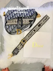  4 Dior Saddle Bag With Strap Dark Blue With Box