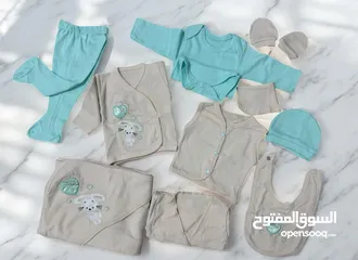  15 التوصيل متاح لكل فلسطين ، طقوم بيبي تركي قطن 100# ، الطقم الواحد بتكون من 10 قطع