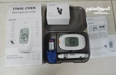  17 جهاز فحص قياس نسبه السكر في الدم الناطق بالعربي FINAL CHEK جهاز فحص سكري  السكري blood glucose meter