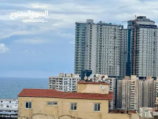 1 وحده سكنية للبيع 120م سيدي جابر موازي لشارع المشير  مطلات مفتوحة