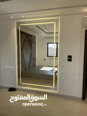  29 تفصيل وتركيب كافة اعمال السكوريت والشور بوكس ومرايا البقلاوة والديكور ومرايا الانارة