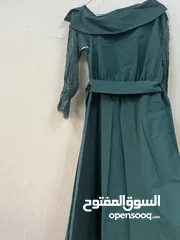  5 فستان اخضر مع حزام للبيع