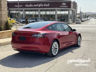  7 تسلا MODEl مج 3 موديل 2021 ستاندر بلس خمري داخل ابيض بحالة الوكاله فحص كامل حرره