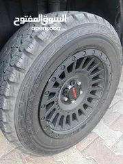  5 اطارات شبه جديده مقاس tires as new AT Raptor  245/65R17