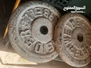  2 عصا رفع أثقال مع وزن خمسة كيلو العدد2