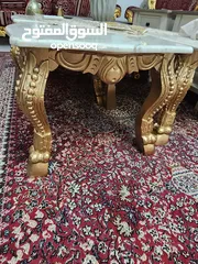  3 طقم كنب خشب زان مصري ل 10 اشخاص وستائر كالجديد  Egyptian beech wood sofa set for 10 people and curta