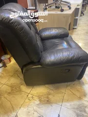  3 ريكلاينر جلد