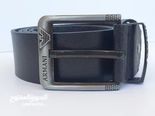  3 Armani Belt Genuine leather 100% حزام ارماني اسود جلد طبيعي 100%