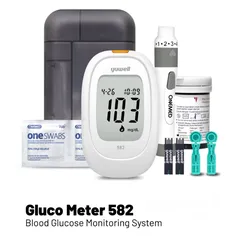  16 جهاز فحص قياس نسبه السكر في الدم الناطق بالعربي FINAL CHEK جهاز فحص سكري  السكري blood glucose meter