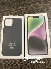 2 تليفون أيفون 14 غير مستخدم  iPhone 14 not used ( new ) with leather cover ( new) 128 GB