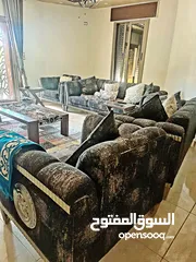  5 sofa set with 7 seats and tables.  1 large + 2 excellent quality طقم كنب صناعة يدوية  فاخر من الكويت