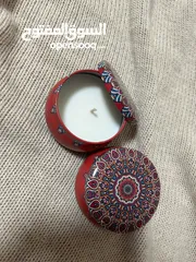  2 شمع معطر بعلبة حديد