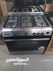  1 فرن غاز 80 × 60 نوع بينكون إيطالي تجميع مصري مع مروحه تيربو فل سيفتي