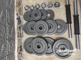  6 25-pieces adjustable cast iron dumbell set 50kg