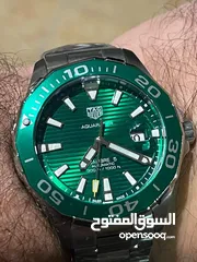  6 Tag Heuer Green HULK Aquaracer Calibre 5, Automatic Watch