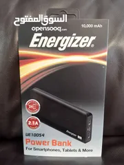  1 Energizer power bank 10000mah UE10054 بور بانك باللونين الأبيض والأسود