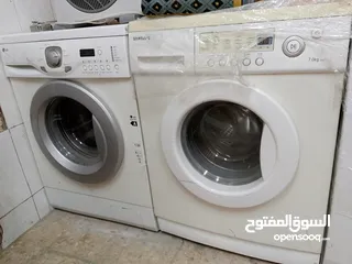  16 غسالات فل اتوماتيك 7ك بوش ألماني وAEGأمريكي وسامسونج وإل جي كوري لون أبيض عالفحص٫موجودات بالبقعة