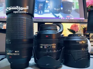  1 عدسات نيكون . 70 .300  و 18 . 200 و 18 . 105 mm . بحاله ممتازه