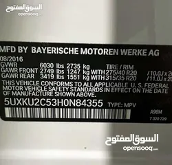  6 بي ام دبليو  BMW X6 M 2017 للبيع