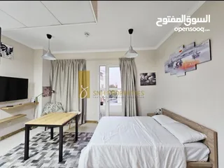  4 شقة نضام استديو في مدينة دبي الرياضة للايجار الشهري  Apartment for rent in Al Dhabi Sports City for