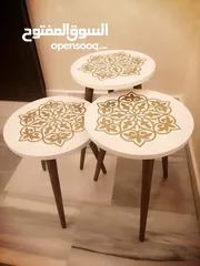 1 طاولات سرفيس 3 قطع ب 15 دينار  الاطقم pvc حراري  مقاوم للمي والرطوبه الخدوش ومكفولين  سارع بالطلب  .