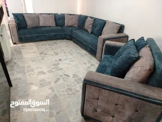  2 كورنر تفصيل خشب ثقيل 10 مقاعد للبيع بسعر مغري