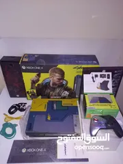  1 Used like new complete in box limited edition cyberpunk 2077 xbox one x console + charging stand