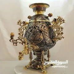  3 سماور الفحم النحاسية الفاخرة