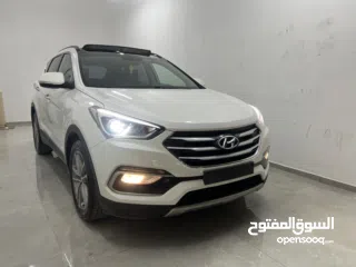  10 هونداااااي سنتافيه 2017 مطور 2000 ديزل اتوماتيك فل الفل اضافات بنورامااااااا لون ابيض ملوكي جب