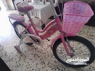  3 بسكليت للاطفال للبيع وردي بناتي للعمر من 7 لعمر 11
