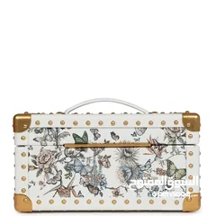  12 Christian Dior Micro Lady Dior with Small Trunk Multicolor Embroidered Calfskin Light Gold Hardware