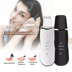  6 جهاز تنظيف البشرة بعمق بالموجات التراسونيك تنظيف الزيوان و الجلد سكن سكرابر Ultrasonic Skin Scrubber