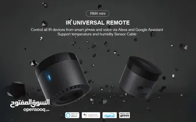  1 برودلينك جهاز التحكم عن بعد العالمي برودلينك يعمل مع اليكسا جوجل هوم Broadlink RM4 mini